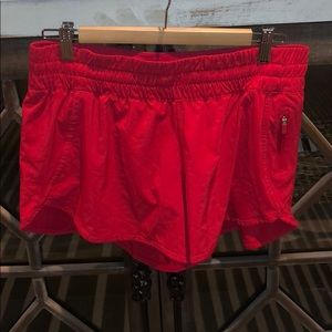 Red Lululemon Tracker Short V